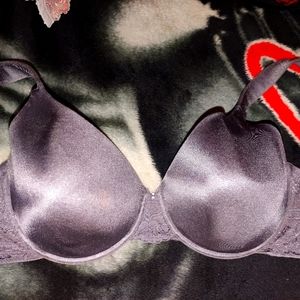 Purple/grey under wire bra